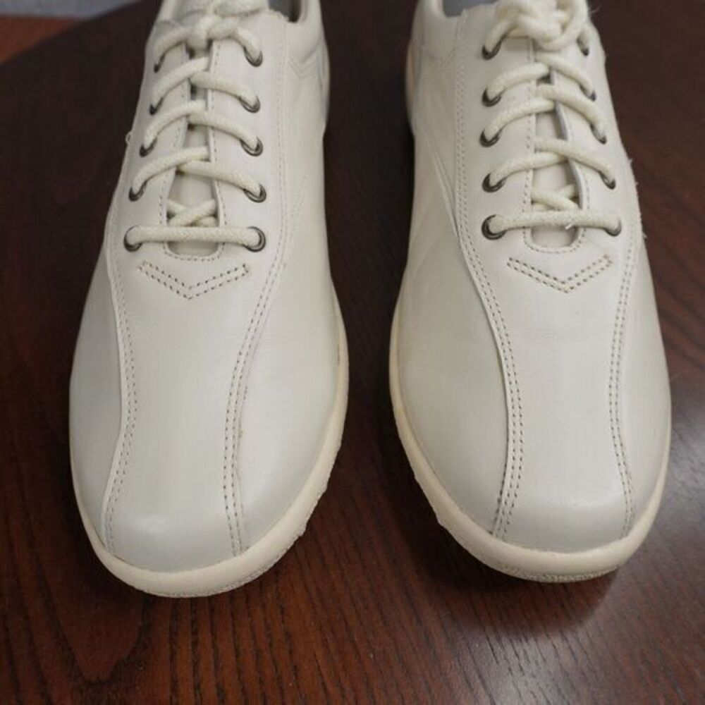 David Tate Walker Shoes Womens Size 8.5 SS Beige Leather Comfort Lace Up Sneaker - Picture 13 of 16